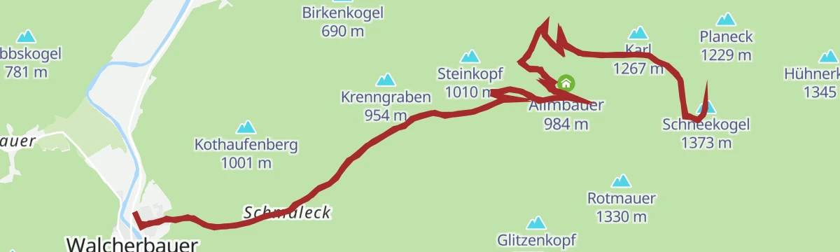 Route map: Bauernboden